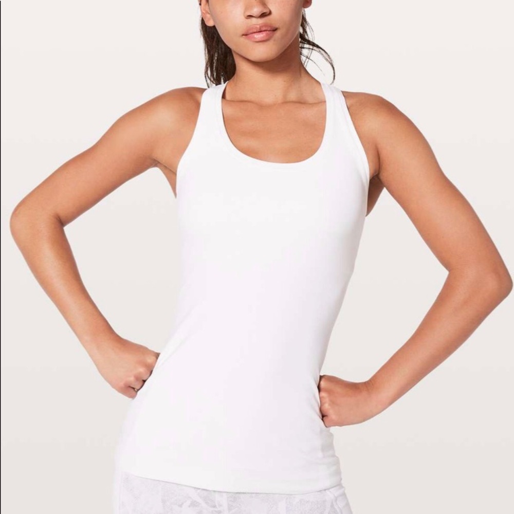 Lululemon Cool Racerback Nulu Pride Love Loud Graphic White Size 2